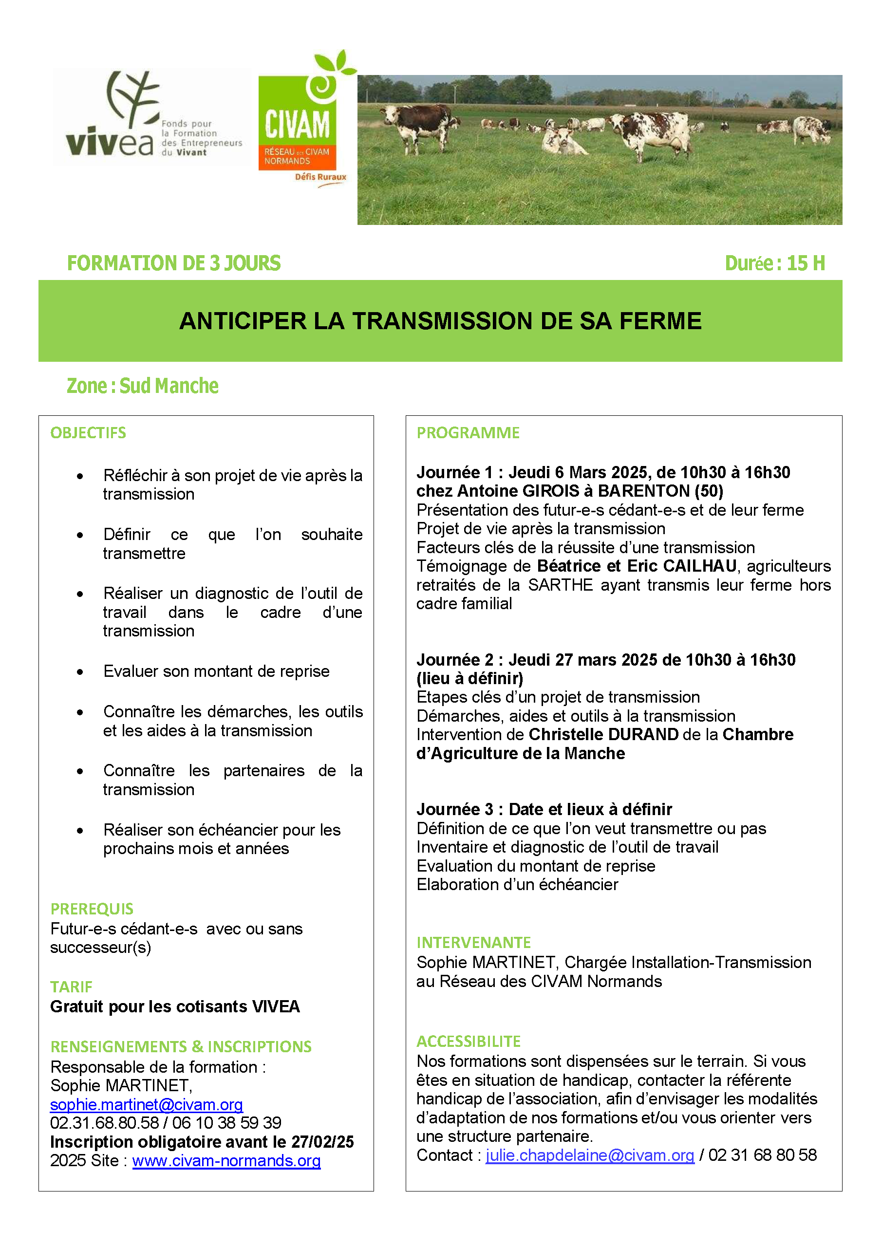 FORMATION Transmission ferme 202503